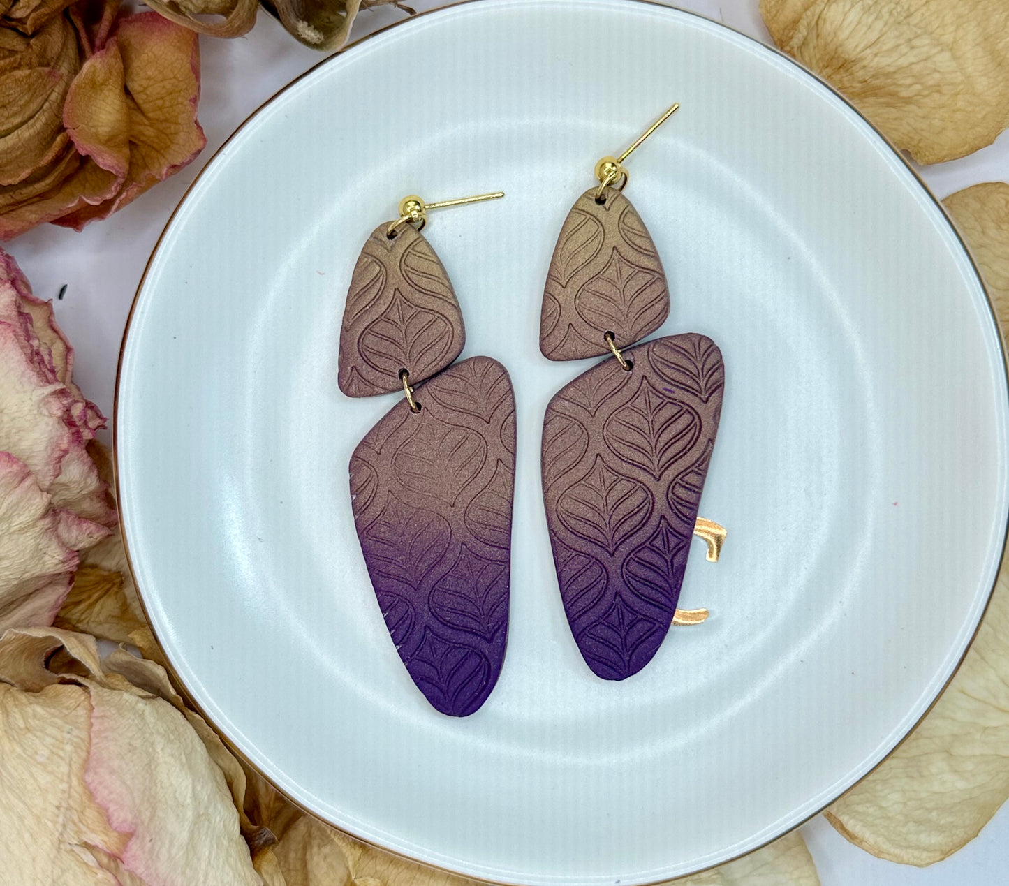 Textured Drop Dangles