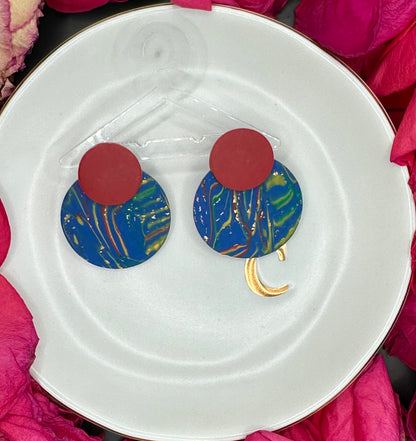 Blue Swirl Dangles