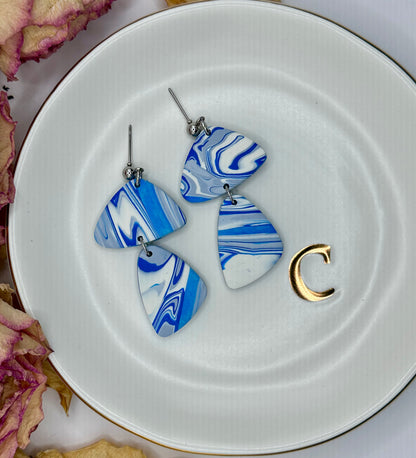 Blue Swirl Dangles