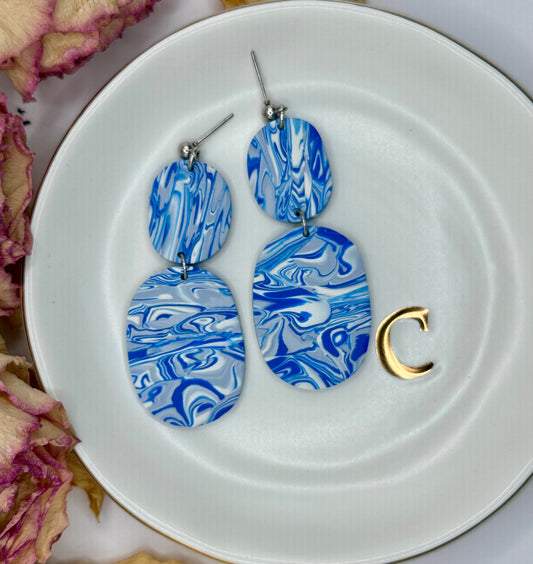 Blue Swirl Dangles